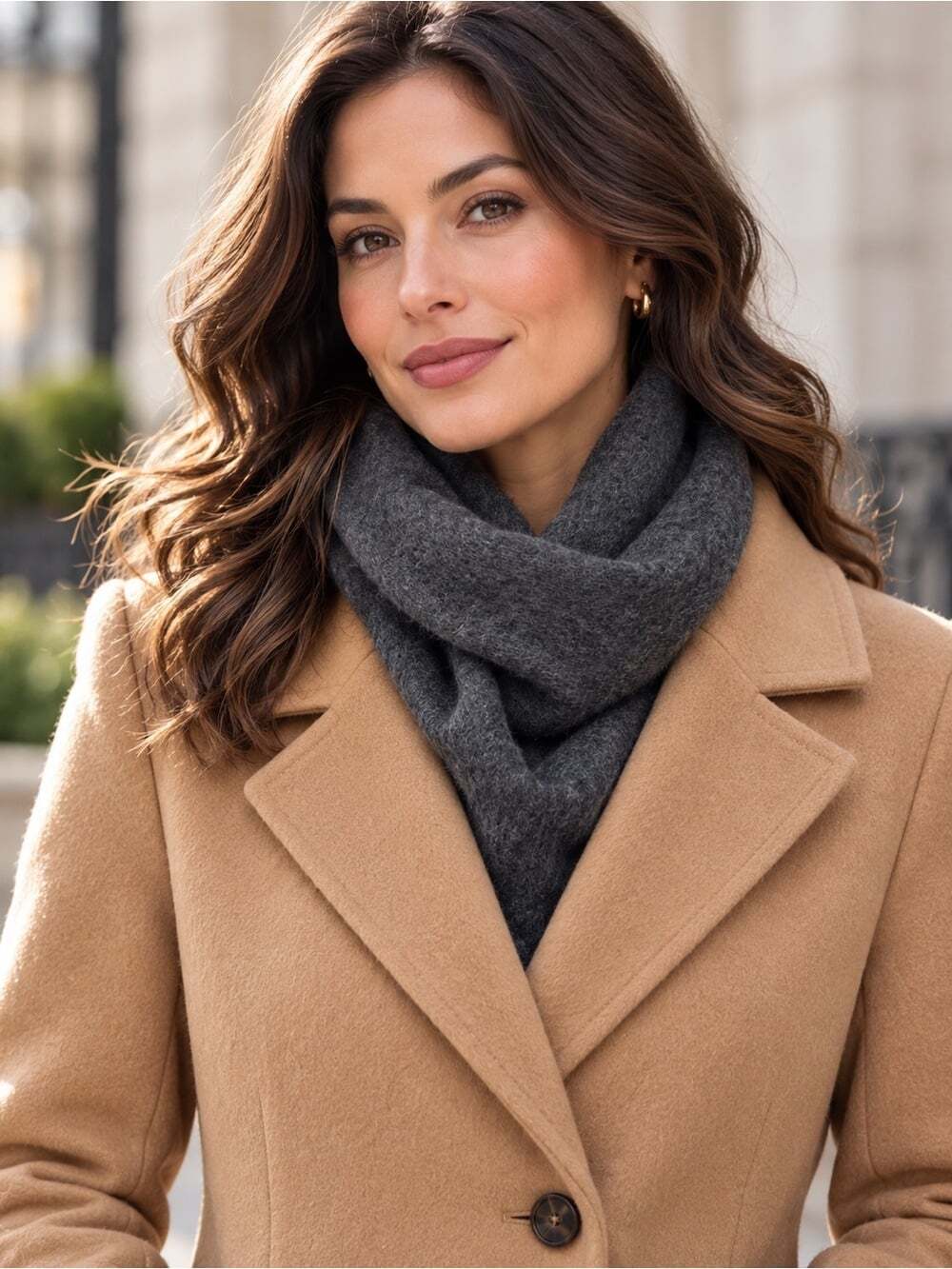 Mount Cashmere Charcoal Scarf Quiet Luxury Minimalist 100% Cashmere Giftable